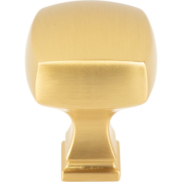 1-1/8 Overall Length Brushed Gold Square Audrey Cabinet Knob